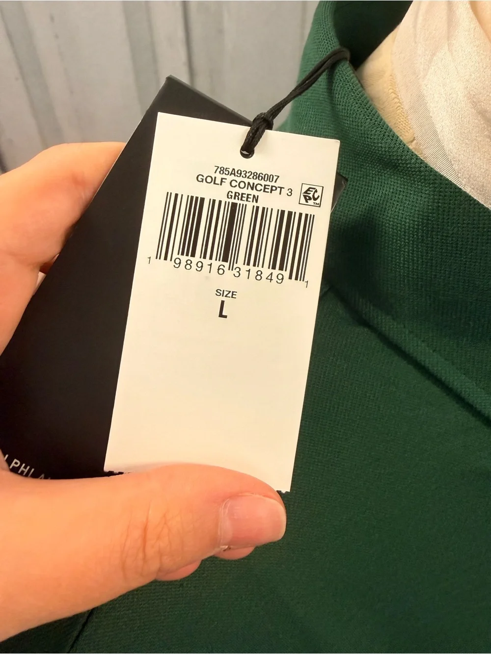 Ralph Lauren RLX Men's Dark Green Polo with White CBS Sports Logo